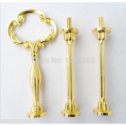 50 sets/ bag.2 color 3 Tier Cake Stand centre handles cake plate Holder Metal cake stand hardware allow mix color & designs