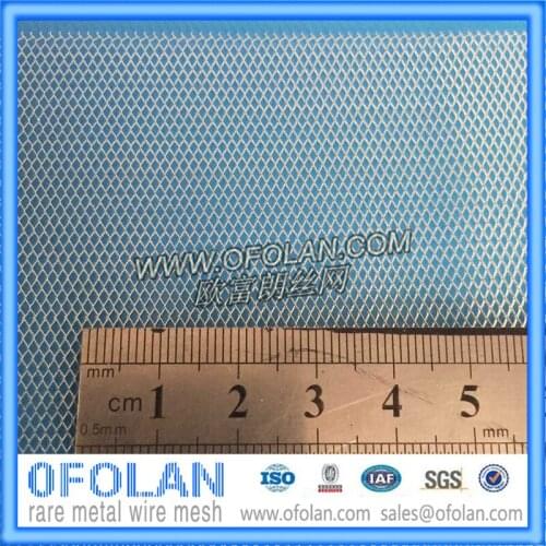 Diamond Micro Hole 1.0x2.0mm Silver Foil Expanded Filter Mesh 10cmx10cmx1PC