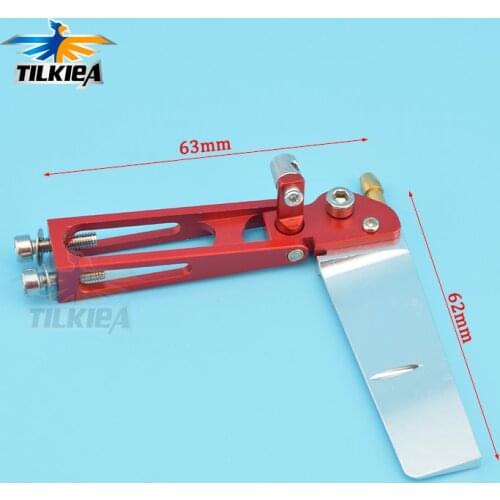 Aluminum 63x62mm Rudder with Water Pickup and Kickback Protection For Electric Boat Length About 60-80cm