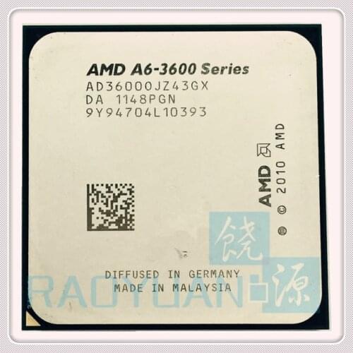 AMD A6-3600 A6-3600 2.1GHz 4M 65W Quad-Core CPU Processor AD3600OJZ43GX Socket FM1/ 905pin