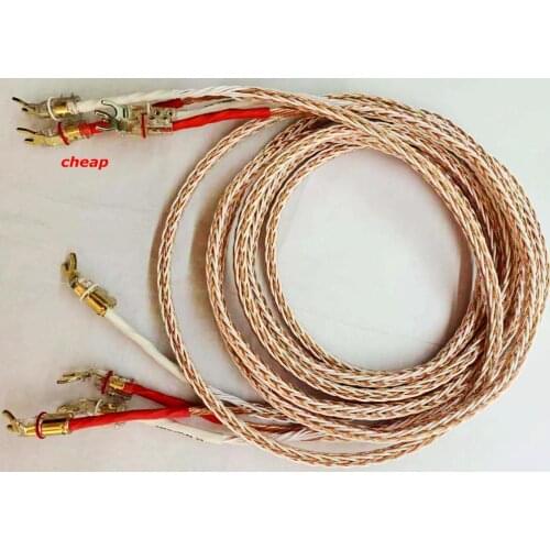 Free shipping--HiFi 8TC 7N OCC Pure copper Speaker cable