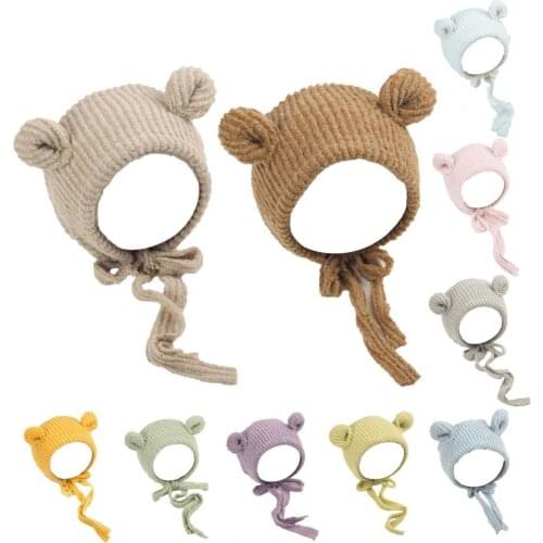 Baby Cap Skin-friendly Color-fast Acrylic Fiber Photography Props Hat for Baby Babies Accessories Newborn Photography Props