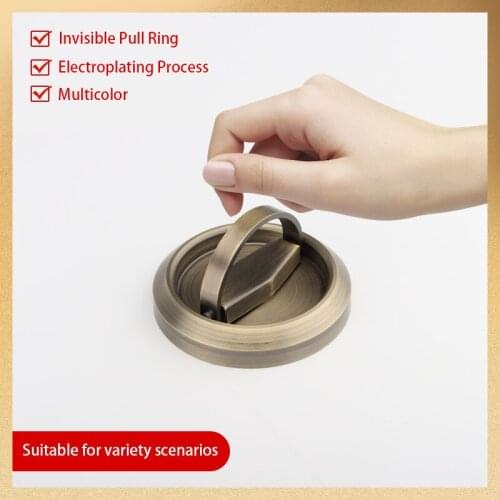 ZFOND 304 Stainless Steel Cabinet Pulls Door Picks Without Lock For Interior House Invisible Hidden Furniture Handles Doorknob