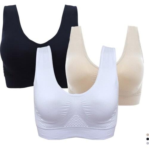 Breathable Sports Bras Women Hollow Out Padded Sports Bra Top S-XXL XXXL Plus Size Gym Running Fitness Yoga Sports Tops