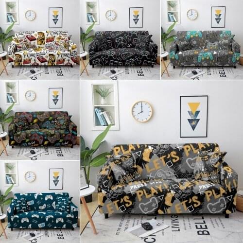 Gamer Elastic Corner Sofa Cover Game Handle Fully-wrapped Anti-dirty Loveseat Couch Cover Stretch Sofa Silpcover Funda de Sofá