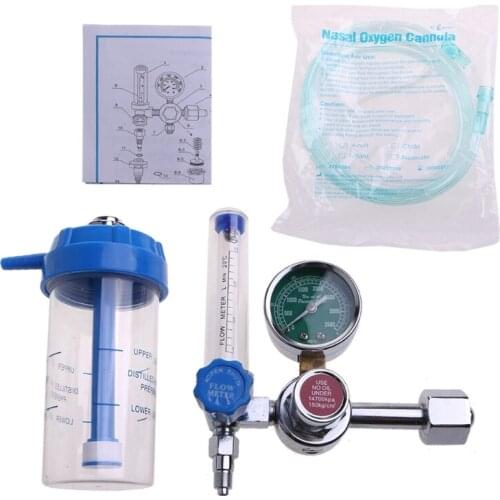 Oxygen Pressure Gas Regulator with G5/8 Female Thread Inhaler O2 Pressure Reducer Oxygen Gauge Flow Meter Inhalator wholesales