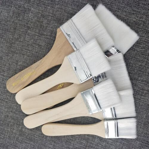 12Pcs White Nylon Propylene Water Watercolor Oil Painting Powdered Hair Brush Acrylic Different Size Brushes School Art Supply