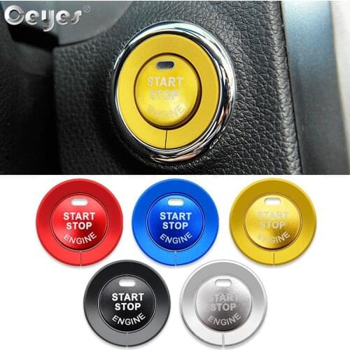 Ceyes Car Styling Start Stop Button Decoration Ignition Ring Accessories Fit For Nissan Qashqai Juke For Infiniti Engine Sticker
