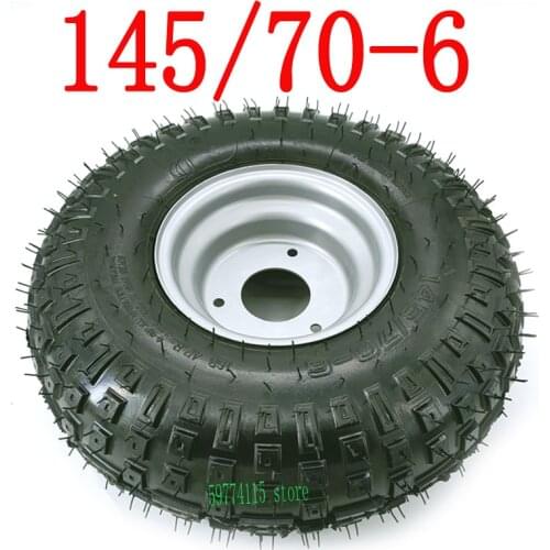 Good Quality 6 Inch ATV Wheels 145/70-6 Tire Tyre for 6 Inch Iron Wheel Rims Fits Go Kart Buggie Atv Quad