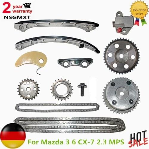 AP01 TIMING CHAIN KIT+Camshaft Gear For Mazda 3 6 CX-7 2.3 MPS L3K911316 L3K9-12-4XOC L3K9-12-4XOC9U L3K9124XOC