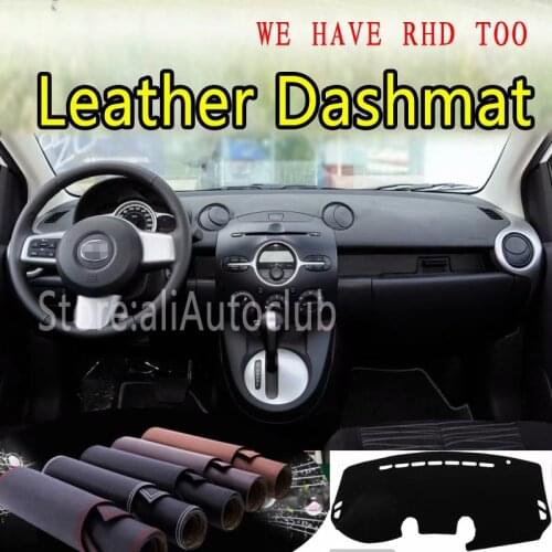 For Mazda2 Demio DE 2007 2008 2009 2010 2011 2012 2013 2014 Leather Dashmat Dashboard Cover Dash Carpet Custom Car Styling