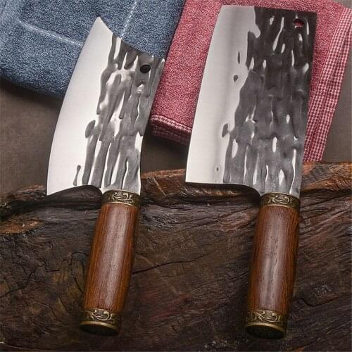 Meat Cleaver Kitchen Slicing Knife Hunting Knife Cleaver Japanese Chef Knives Vegetable Cutter Big Butcher Knife for Meat Axe