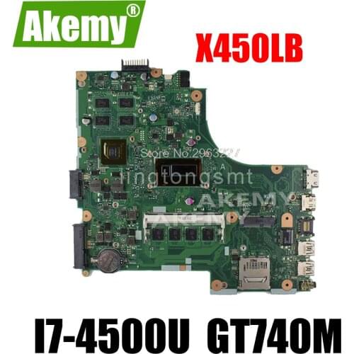 For Asus X450LB motherboard X450LC REV2.2 Mainboard Processor I7-4500U GeForce GT 740M 100% tested