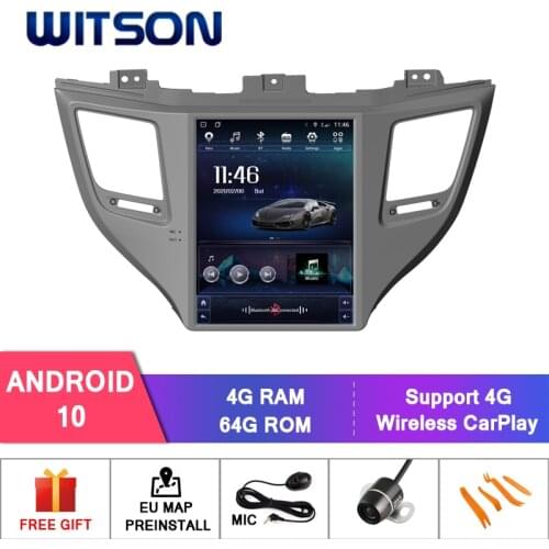 WITSON Android 11 TESLA STYLE For HYUNDAI TUCSON 2015 4GB 64GB Car Radio Multimedia Video Player Navigation GPS Android