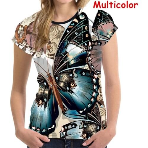 2021 Novelty Butterfly 3d Printed t shirt woman tshirts harajuku Short sleeve fashion Soft Comfort tops summer new women t-shirt
