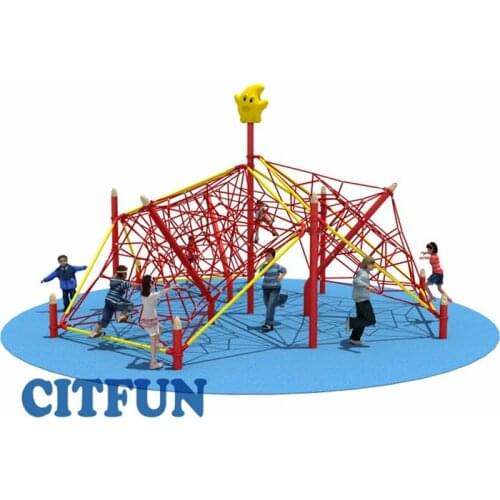 Customized safety kids outdoor playground rope climbing net ,Outdoor Playground Net Structure OP16-237B
