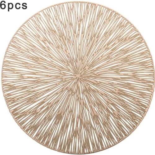 Hollow Round Placemat Waterproof Non Slip Dining Table Mats Heat Insulation Steak Plate Pad Coffee Coaster Kitchen Accessories