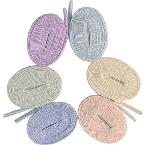 Gradient Changing Colors Shoe Laces candy color Flat Canvas Shoelace Shoes Chromatic Colour Shoelaces chalet Waist Laces