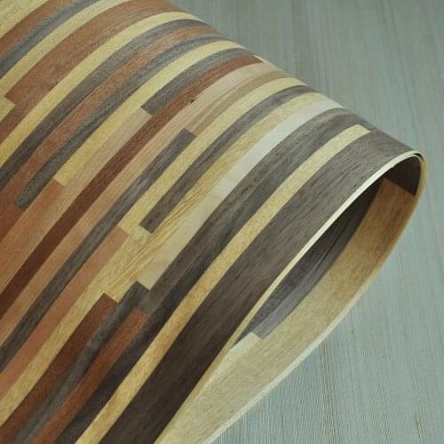 Natural Parquet Wood Veneer With Fleece Backer For Table