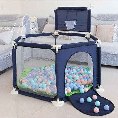 Stable Safety Baby Playpen Balls Pool For Children Activity Iron Playpen Fence Furnishing For 0-6 Years Kids Tent From Russian