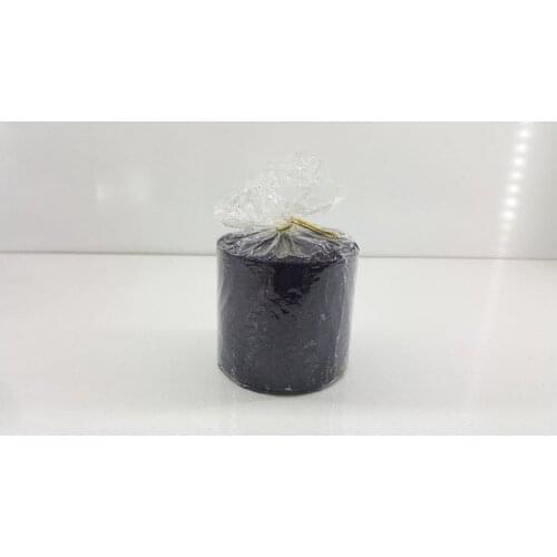 Ikbal Decorative Black Silvery Small Size Decorative Candle 6 Cm candles and scents свечи и ароматы velas y aromas