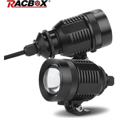 30W Motorcycle Spotlight Adjustment External Spotlight LED Headlight 6000-65000k White Light With Bracket For Motor DC12V-80V