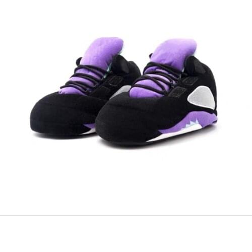 WE·FEEL Fashion Sports Home Mens Warm Plush Non-Slip Soft Couple Winter Shoes Indoor Cotton Slippers