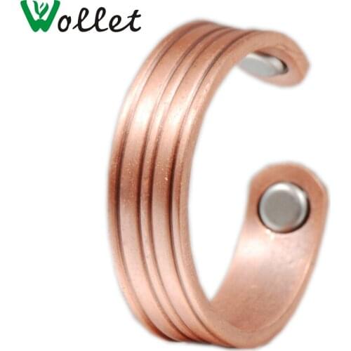 Wollet Jewelry /Women/Mens Adjustable Healthy Magnetic Copper Ring for Arthrit