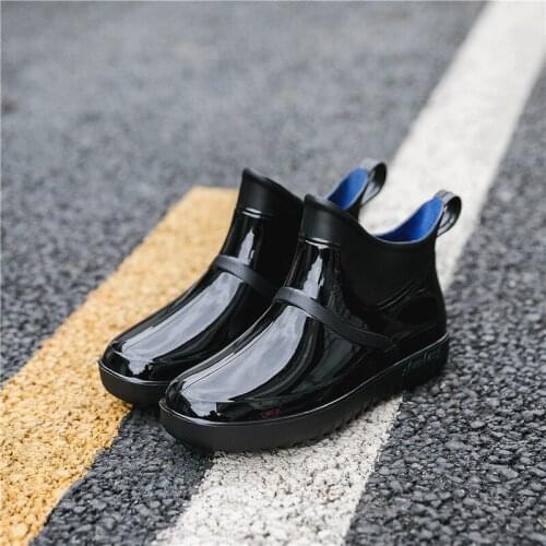 Women Rainboots Platform Fashion Water Shoes Waterproof Rain Shoes Non-Slip Waterboots Plus 44 Rubber Shoes Couples galoshes