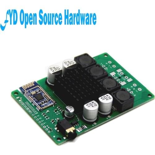 1pcs Bluetooth 5.0 Receiver power amplifier board 50W+50W support AUX stereo audio input serial command to change name password