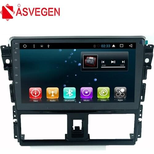 10.1 inch Android 7.1 Car Audio Stereo Bluetooth Multimedia Radio GPS Navigation DVD Player For Toyota VIOS YARIS L 2014