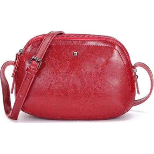 2021 Double Zipper Mini Bag for Phone Wallets Sling Bags Female Party Bags Genuine Leather Shoulder Bags for Women