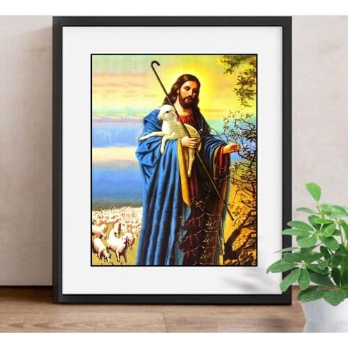 Diamond Embroidery Religion Icon 5D Diamond Painting Cross Stitch Religious Jesus Christ Full Drill Resin Decoration Home