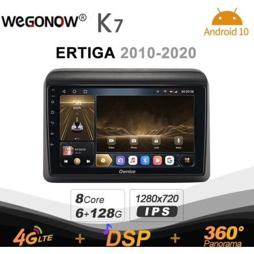 Ownice K7 6G+128G Car Radio for SUZUKI ERTIGA 2010 - 2020 android 10.0 BT 5.0 support Interior Atmosphere Lamp 360 4G LTE