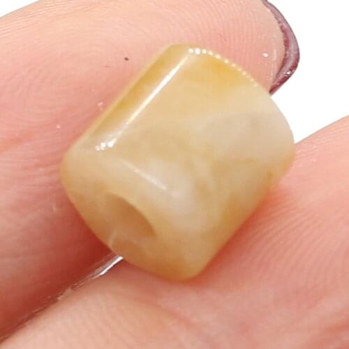 Natural Stone Topaz Cylindrical Through Hole Pendant Handmade DIY Necklace Bracelet Earring Jewelry Accessories Gem beads Making