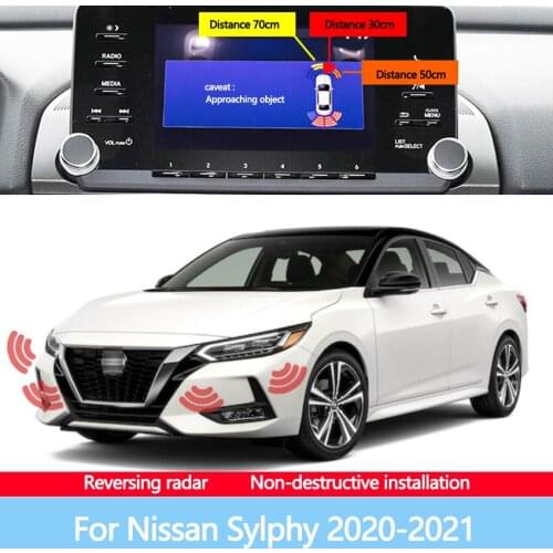 Car Parking Sensor Front And Rear Reversing Radar Assisted Automatic Parking Monitor Digital Display For Nissan Sylphy 2020-2021