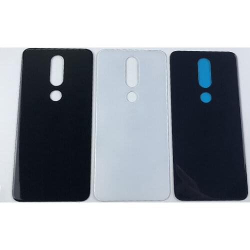 For Nokia X5 5.1 Plus TA-1102 TA-1105 TA-1108 TA-1109 TA-1112 TA-1120 1199 Glass Housing door Battery Back Cover+Sticker glue