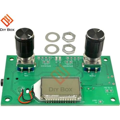 FM Radio Receiver Module 87-108MHz Frequency Modulation Stereo Receiving Board With LCD Digital Display 3-5V DSP PLL