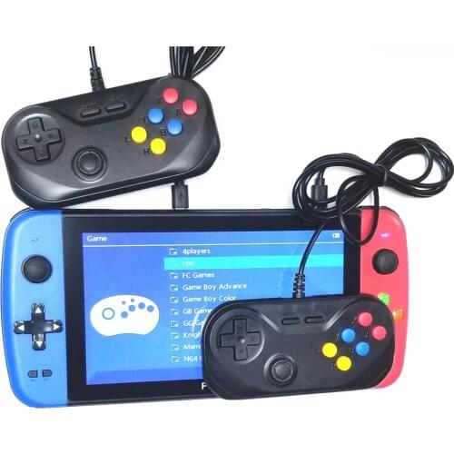 PS7000 7 inch Handheld Portable Game Console with 2 gamepads 64GB 5000 free games 100 ps1 games for MAME/CPS/SegaMD