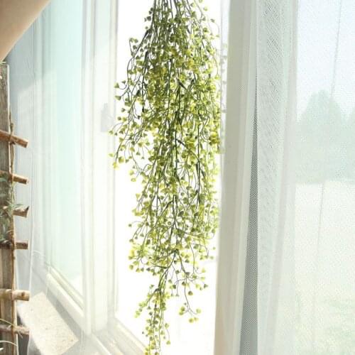 Artificial Plant Green Vine Artificial Grass Hanging Plant Fake Leaves Home Garden Wall Patio Greenery Decoration