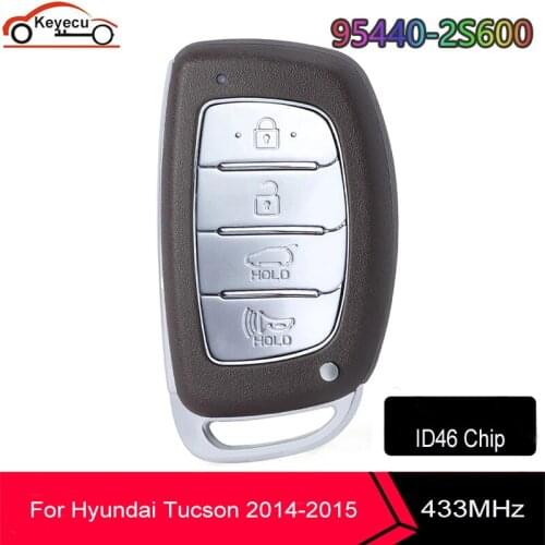 KEYECU 433.92MHz PCF7953A ID46 TQ8-FOB-4F03 P/N: 95440-2S600 4 Button Prox Smart Remote Car Key Fob for Hyundai Tucson 2014-2015
