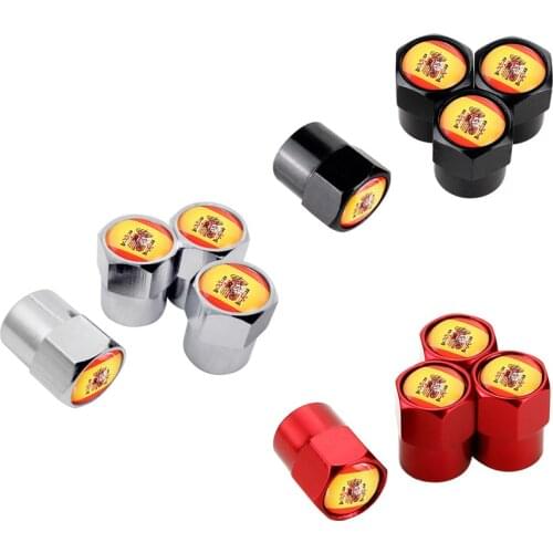 Tire Valve Caps Spain Flag for Seat Ibiza Leon Dacia Citroen Toyota Peugeot 308 3008 Renault Clio Nissan Opel Car Decoration