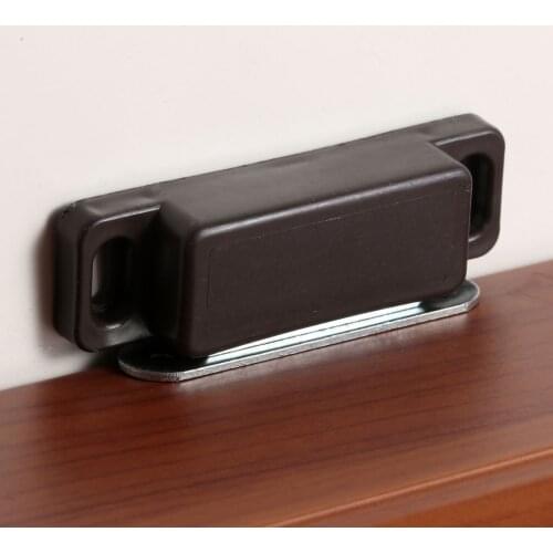 Magnetic Catch w/screw Brown Metal Plastic Door Stopper Attract Holder Home Furniture Replacement Magnet Latch Closure 74*25mm