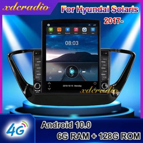 Xdcradio 10.4" Android 10 Tesla Style Vertical Screen For Hyundai Solaris Car Radio Automotivo Multimedia Auto GPS Navigation