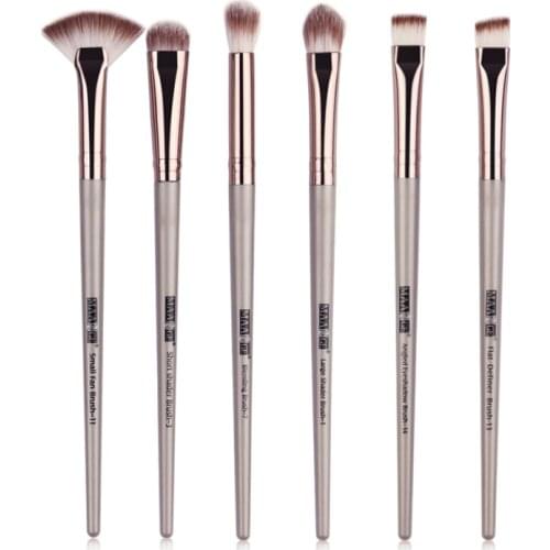 6PCs/Set Pro Makeup Brushes Set Eye Shadow Blending Eyeliner Eyelash Eyebrow Foundation Brush For Make up brochas maquillaje