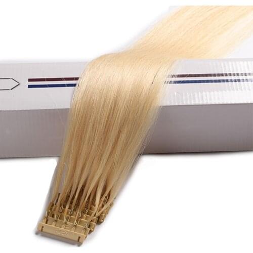Virgin Remy Hair Extensions The Fastest Hair System Russian 6D 2nd Generation Hair Extensions Blond Color 613