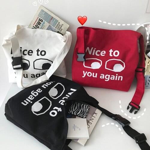 Korean Harajuku Casual Crossbody Bags for Women Candy Letter Simple Girls Shoulder Bag Student Weekend Big Purses and Handbags