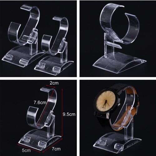 Clear Acrylic Watch Display Holder Stand Rack Tool Clear Plastic Wrist Watch Display Rack Holder Show Case Stand Tool