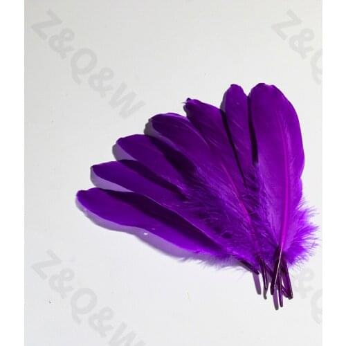 Beautiful 10-15CM Natural Goose Feather Purple 20-200PCS DIY Jewelry Earrings Accessories Performance Costume Decoration