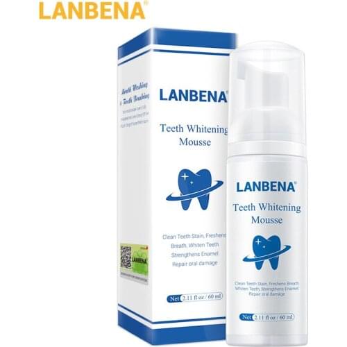 Fresh Shining Tooth Cleaning Mousse Toothpaste TEETH WHITENING Oral Health Care Removes Plaque Stains Bad Breath 60ml TSLM1